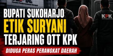Bupati Sukoharjo Etik Suryani dibawa KPK ke Jakarta usai terjaring operasi tangkap tangan terkait dugaan pemerasan perangkat daerah