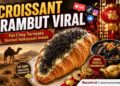 Croissant viral dengan topping Fat Choy berwarna hitam yang menyerupai rambut dan ramai diperbincangkan di media sosial