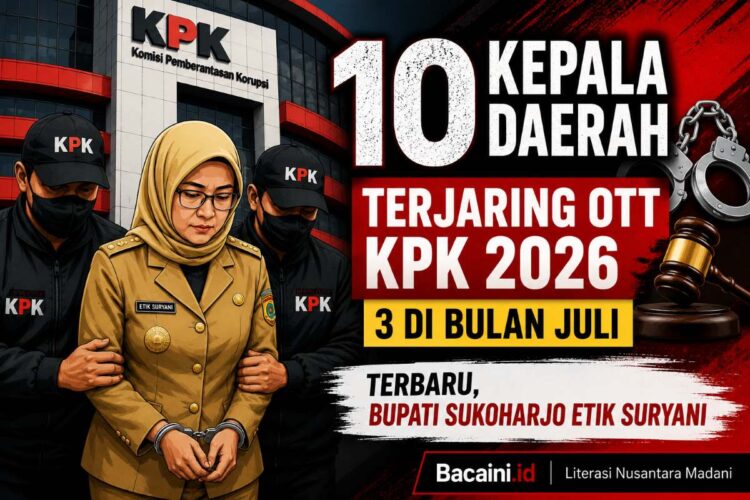 Bupati Sukoharjo Etik Suryani terjaring OTT KPK terkait dugaan pemerasan terhadap perangkat daerah pada Juli 2026