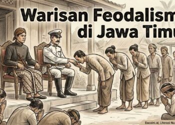 Ilustrasi budaya feodalisme di Jawa Timur yang masih memengaruhi hubungan sosial, birokrasi, dan kehidupan ekonomi masyarakat