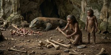 Penelitian terbaru menunjukkan Homo floresiensis diduga hanya memakan sisa buruan Komodo di Liang Bua Flores