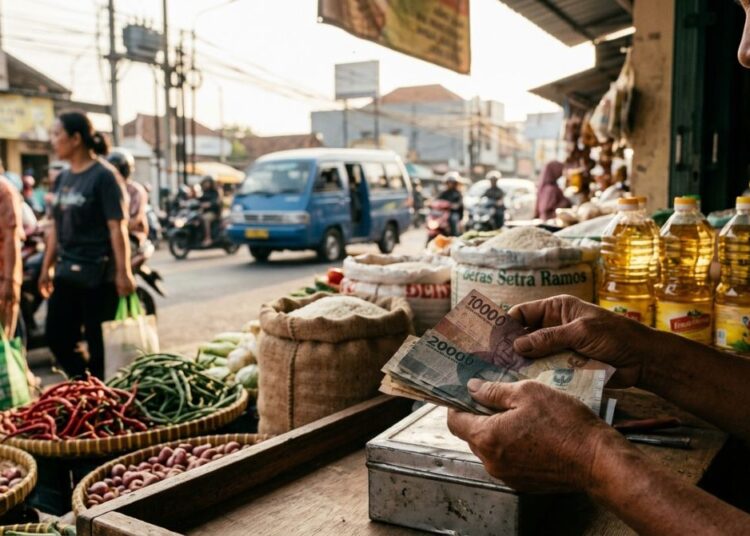 Ilustrasi aktivitas masyarakat di Kota Blitar dan Kota Kediri terkait tingginya Garis Kemiskinan menurut data BPS Jawa Timur 2025