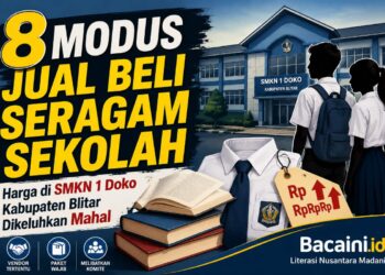 Ilustrasi praktik jual beli seragam sekolah yang dikeluhkan wali murid di SMKN 1 Doko Blitar