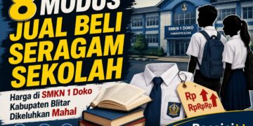 Ilustrasi praktik jual beli seragam sekolah yang dikeluhkan wali murid di SMKN 1 Doko Blitar