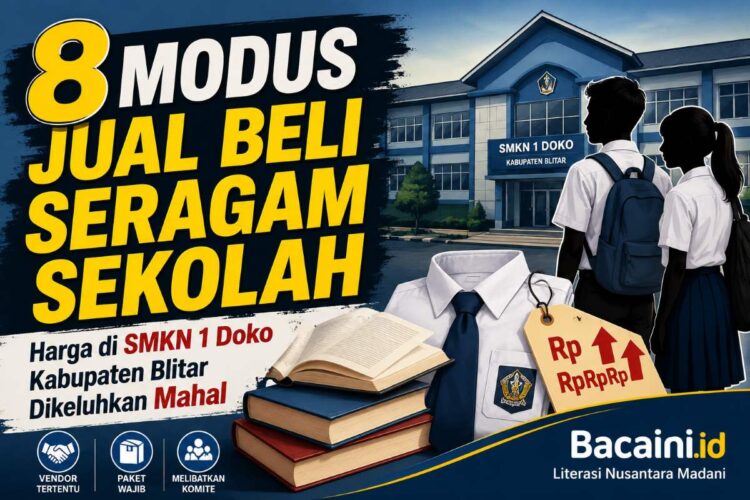 Ilustrasi praktik jual beli seragam sekolah yang dikeluhkan wali murid di SMKN 1 Doko Blitar