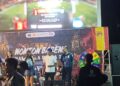 Wakil Bupati Blitar Beky Herdihansah bersama Bupati Rijanto menghadiri nobar final Piala Dunia 2026 di Alun-alun Pemkab Blitar