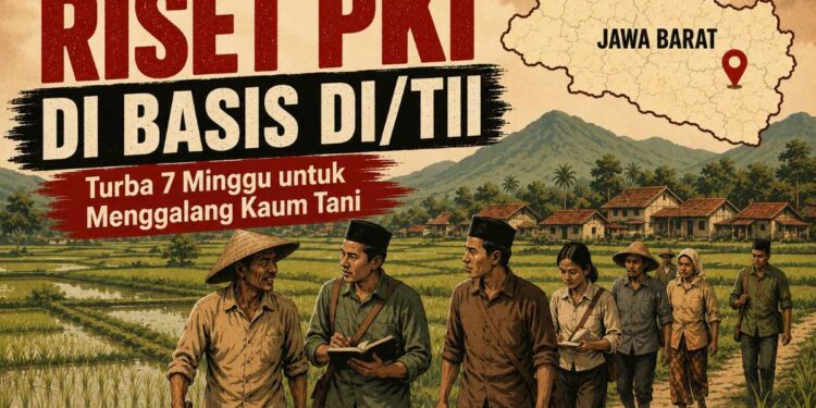 Ilustrasi riset PKI di desa bekas basis DI/TII melalui metode turba bersama kaum tani di Jawa Barat
