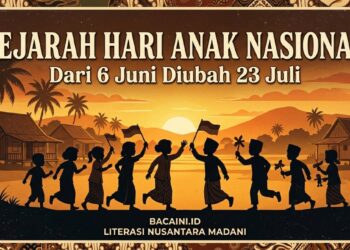 Anak-anak mengikuti peringatan Hari Anak Nasional sebagai momentum refleksi sejarah perubahan perayaan dari 6 Juni menjadi 23 Juli di Indonesia