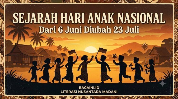 Anak-anak mengikuti peringatan Hari Anak Nasional sebagai momentum refleksi sejarah perubahan perayaan dari 6 Juni menjadi 23 Juli di Indonesia