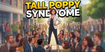 Ilustrasi Tall Poppy Syndrome ketika orang sukses menjadi sasaran iri, kritik, dan pengucilan di lingkungan sosial