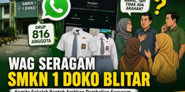 Ketua Komite SMKN 1 Doko Kabupaten Blitar menjelaskan polemik pembelian seragam sekolah dan WAG Seragam yang menjadi sorotan wali murid