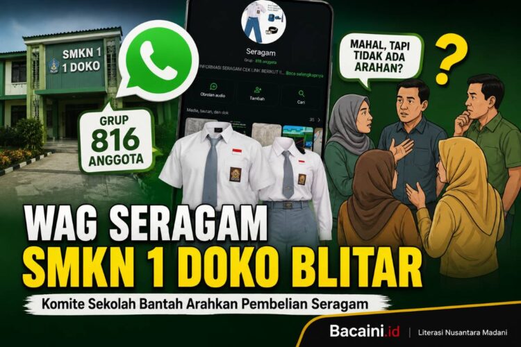 Ketua Komite SMKN 1 Doko Kabupaten Blitar menjelaskan polemik pembelian seragam sekolah dan WAG Seragam yang menjadi sorotan wali murid