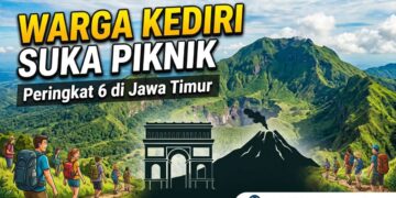 Monumen Simpang Lima Gumul Kabupaten Kediri ikon wisata Jawa Timur