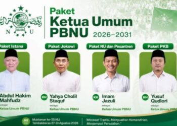 Empat kandidat Ketum PBNU 2026-2031 Imam Jazuli Gus Yusuf Gus Kikin dan Gus Yahya
