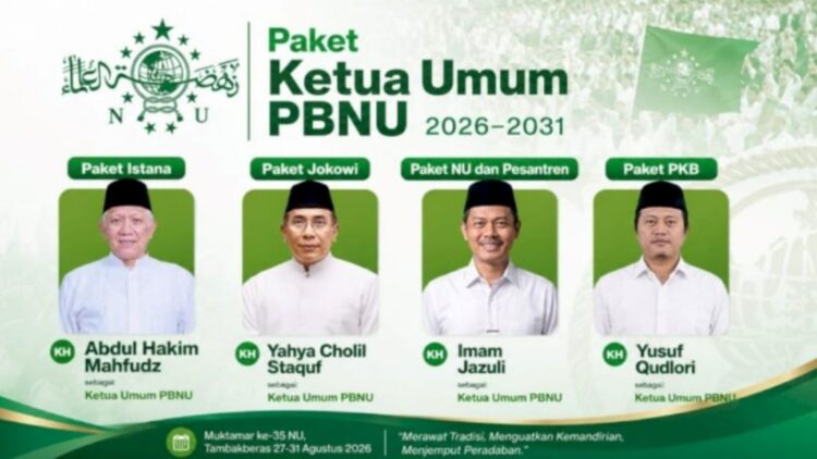 Empat kandidat Ketum PBNU 2026-2031 Imam Jazuli Gus Yusuf Gus Kikin dan Gus Yahya