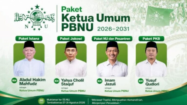 Empat kandidat Ketum PBNU 2026-2031 Imam Jazuli Gus Yusuf Gus Kikin dan Gus Yahya