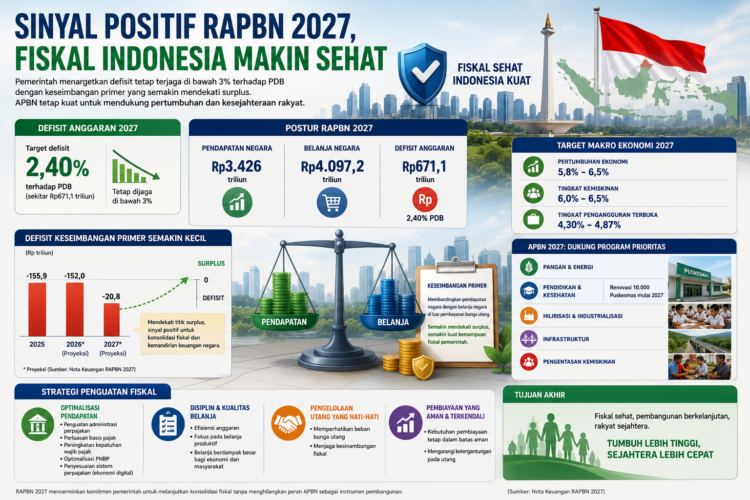 Infografis pertumbuhan fiskal 2027. Foto: Bacaini by AI
