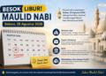 Ilustrasi hari libur Maulid Nabi. Foto: bacaini by AI