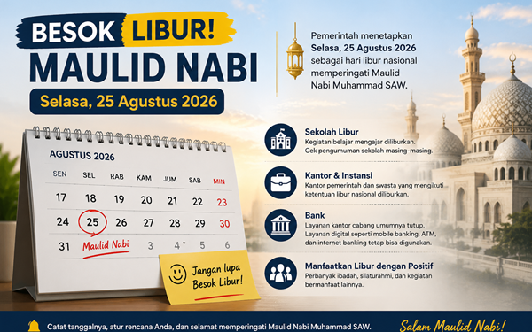 Ilustrasi hari libur Maulid Nabi. Foto: bacaini by AI