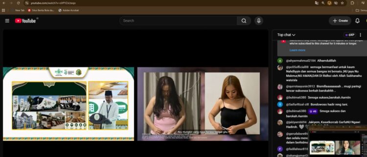Iklan kurang pantas muncul di live streaming pembukaan Muktamar ke-35 NU
