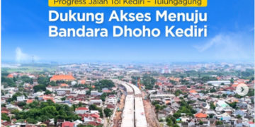 Proyek jalan tol Kediri - Kertosono. Foto: IG@pupr_bpjt
