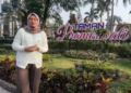 Kepala DLHKP Kota Kediri Indun Munawaroh memberi penjelasan Taman Prameswati. Foto: IG@dlhkp_kotakediri