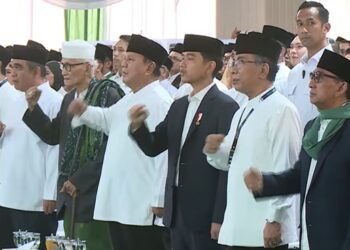 Pembukaan Muktamar di Jombang dihadiri Presiden Prabowo Subianto. Foto: bacaini/syailendra