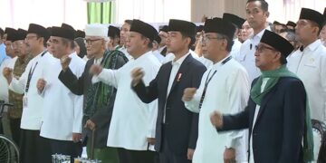 Pembukaan Muktamar di Jombang dihadiri Presiden Prabowo Subianto. Foto: bacaini/syailendra