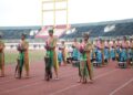 Kontingen Jember Marching Band (JMB) saat diberangkatkan  menuju Asian Music Games 2026 yang akan berlangsung di Kuala Lumpur, Malaysia.