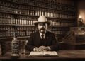 Potret Jack Daniel, pendiri Jack Daniel's Tennessee Whiskey dengan label Old No. 7 yang legendaris