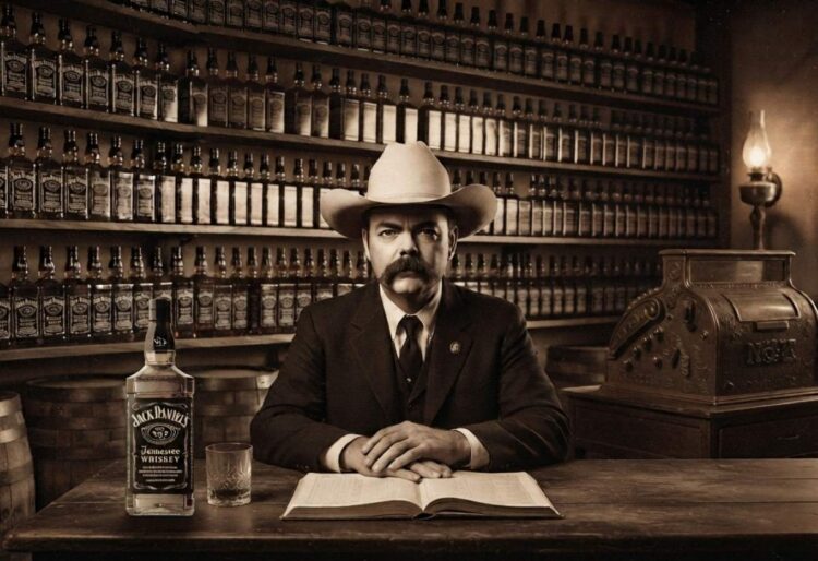 Potret Jack Daniel, pendiri Jack Daniel's Tennessee Whiskey dengan label Old No. 7 yang legendaris