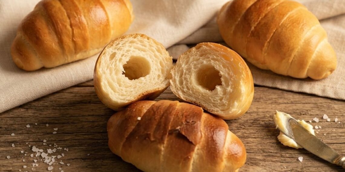 Salt bread atau roti garam dengan kerak bawah renyah hasil teknik butter-fried bottom
