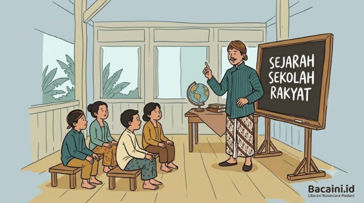 Ilustrasi Sekolah Rakyat Taman Putera era kolonial Belanda