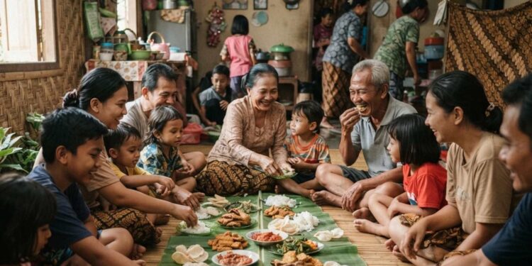 tradisi makan bersama Nusantara bancakan liwetan makan bajamba dan megibung