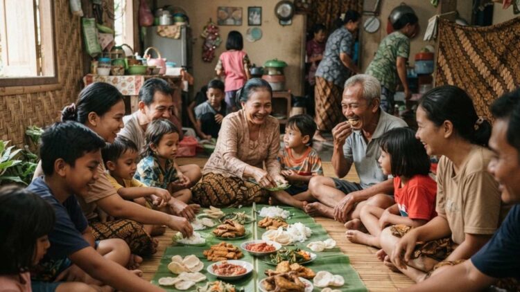 tradisi makan bersama Nusantara bancakan liwetan makan bajamba dan megibung