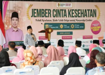Bupati Jember, Muhammad Fawait saat gelaram acara Jember Cinta Kesehatan (JCK)