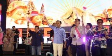 Bupati Jember, Muhammad Fawait saat gelaran acara Sapa Suara Kemerdekaan di Alun-alun Jember
