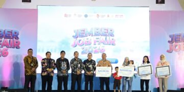 Pelaksaan Jember Job Fair 2026 di Gedung Serbaguna Jember