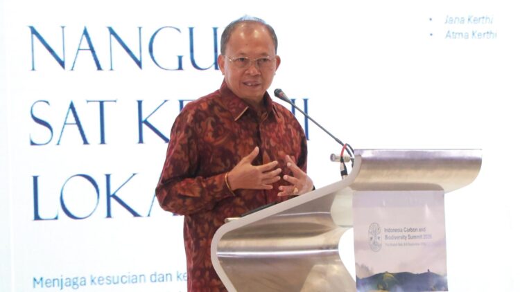 I Wayan Koster memaparkan potensi aset karbon dan ekonomi hijau Bali