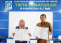 KAI Daop 7 Madiun dan Tirta Penataran Blitar menandatangani PKS jaringan utilitas air bersih