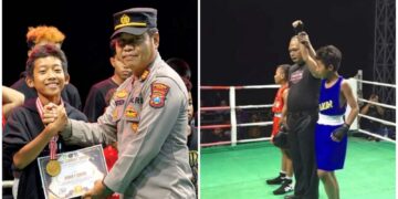 Muhammad Dewa Fortuna siswa SDN Bendogerit 1 Blitar juara tinju pelajar di Kediri