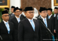 Pelantikan Dudung Abdrurrahman sebagai Menkopolkam di Istana. Foto: Biro Pers Istana