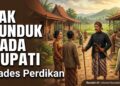 Ilustrasi kepala desa dan kehidupan masyarakat Desa Perdikan di Jawa